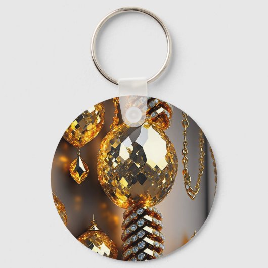 Blinzeln! Schöner Chaoschmuck in Gold Schlüsselanhänger (Rückseite)