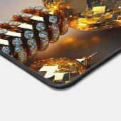 Blinzeln! Schöner Chaoschmuck in Gold Schreibtischunterlage (Ecke)