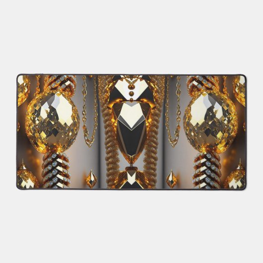 Blinzeln! Schöner Chaoschmuck in Gold Schreibtischunterlage (Vorderseite)