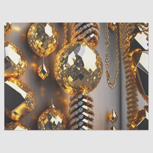 Blinzeln! Schöner Chaoschmuck in Gold Seidenpapier (Vorderseite)