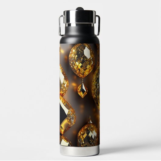 Blinzeln! Schöner Chaoschmuck in Gold Trinkflasche (Vorderseite)