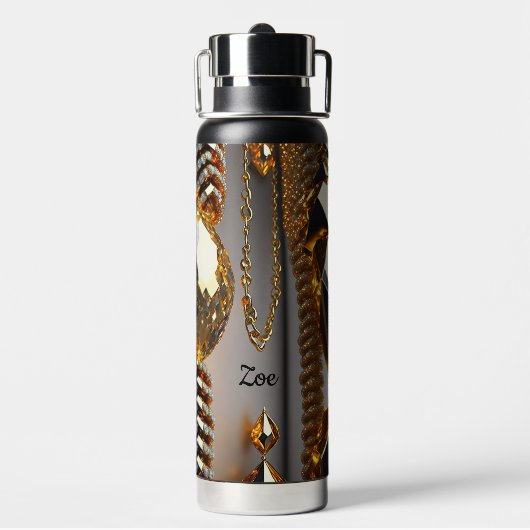 Blinzeln! Schöner Chaoschmuck in Gold Trinkflasche (Hinten)