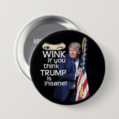 Blinzeln Sie, wenn Sie denken, dass Trumpf Button (Vorne & Hinten)