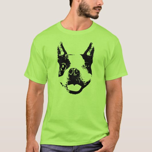 Blinzeln von Boston Terrier T-Shirt (Vorderseite)