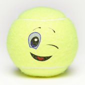 Blinzeln von Emoji Tennisbälle (Vorderseite)