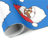 Blinzeln von schwarzer Sankt, die Geschenkpapier (Rolleneckpunkt)