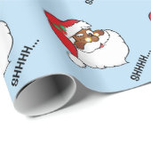 Blinzeln von schwarzer Sankt, die Geschenkpapier (Rolleneckpunkt)