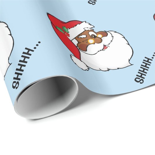 Blinzeln von schwarzer Sankt, die Geschenkpapier (Rolleneckpunkt)