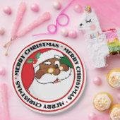 Blinzeln von schwarzer Sankt, die Pappteller (Party)