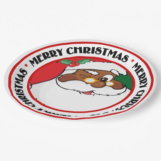 Blinzeln von schwarzer Sankt, die Pappteller (Schrägansicht)