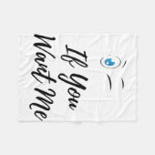 Blinzeln, wenn du mir lustige Männer will Fleecedecke (Vorderseite (Horizontal))