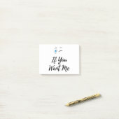 Blinzeln, wenn du mir lustige Männer will Post-it Klebezettel (Auf Schreibtisch)