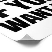 Blinzeln, wenn Sie mir lustige Coole Zitate Gewoll Poster (Ecke)