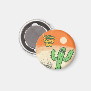 Bliokin Sharp Bro Retro Vintage Wüste Vibes Cactus Magnet