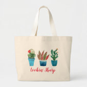 Bliokin' Sharp-modische Cactus-Pflanze | Floral Jumbo Stoffbeutel (Vorne)