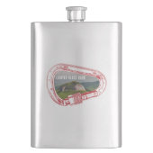 Blioking Glass Rock Climbing Carabiner Flachmann (Vorderseite)