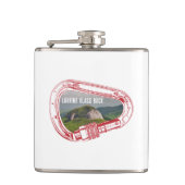 Blioking Glass Rock Climbing Carabiner Flachmann (Vorderseite)