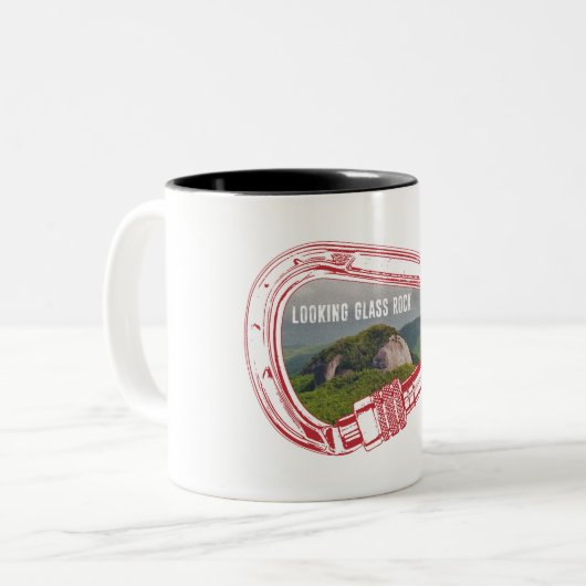 Blioking Glass Rock Climbing Carabiner Zweifarbige Tasse (Vorderseite Links)