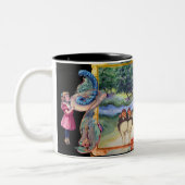 Blioking Glass TweetleDee Texte Zweifarbige Tasse (Links)