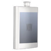 Blish Gray Gradient Custom Monogram Flask Flachmann (Rechts)