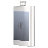 Blish Gray Gradient Custom Monogram Flask Flachmann (Links)