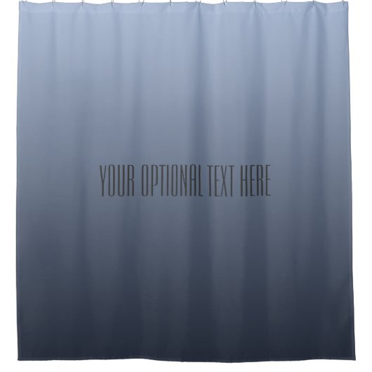 Blish Gray Gradient Custom Text Duschvorhang (Vorderseite)