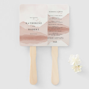 Blish Mountain Range Wedding Programm Handfan Fächer