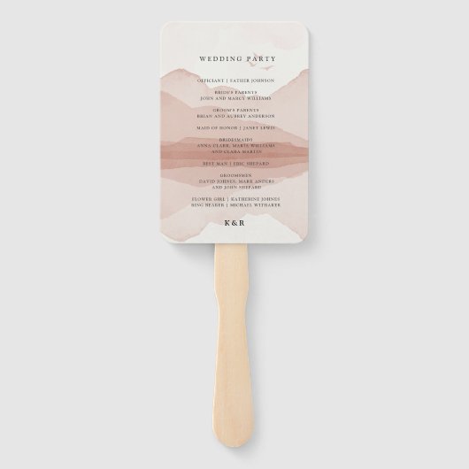 Blish Mountain Range Wedding Programm Handfan Fächer (Rückseite)