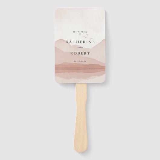 Blish Mountain Range Wedding Programm Handfan Fächer (Vorderseite)