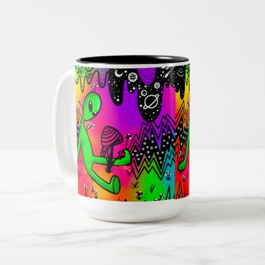 Bliss Alien Tasse (Vorderseite Links)