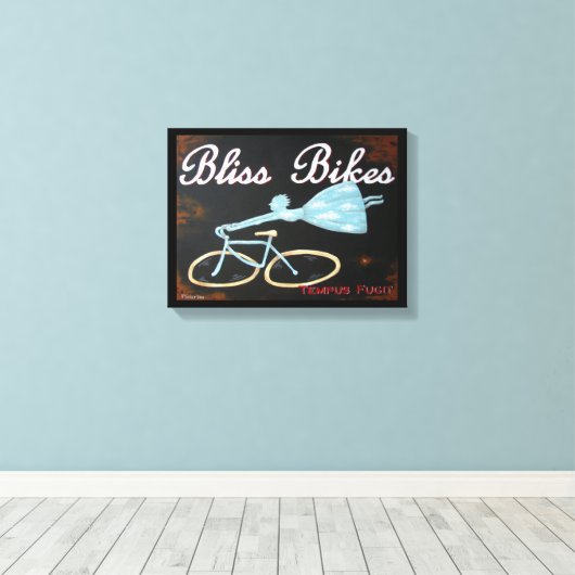 Bliss Bikes Wrapped Canvas by Biddybrain Leinwanddruck (Insitu (Holzboden))