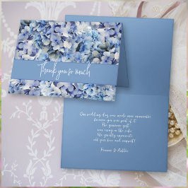 Bliss Blue Hydrangea Wedding Vielen Dank Karte
