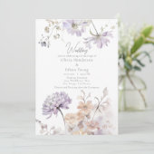 Bliss - Einladung von Lilac und Lavender Wedding (Stehend Vorderseite)