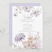 Bliss - Einladung von Lilac und Lavender Wedding (Vorne/Hinten)