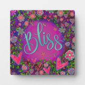 Bliss Hübsch floral whimsical Inspiration Easel Fotoplatte (Vorderseite)