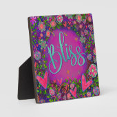 Bliss Hübsch floral whimsical Inspiration Easel Fotoplatte (Vorderseite)