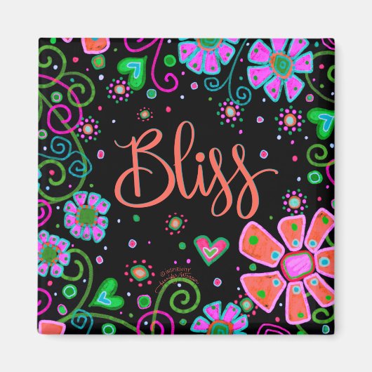 Bliss Hübsche Whimsistische Inspiration Bläserschw Magnet (Vorne)