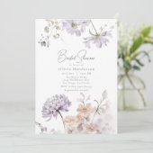 Bliss - Lilac und Lavender Brautparty Einladung (Stehend Vorderseite)