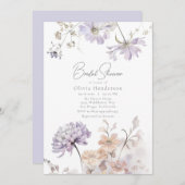 Bliss - Lilac und Lavender Brautparty Einladung (Vorne/Hinten)