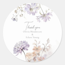 Bliss - Lilac und Lavender Wedding Runder Aufkleber
