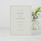 BLISS Minimal Save the Date Minimal Wedding Card (Stehend Vorderseite)