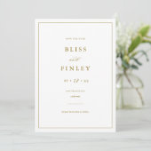 BLISS Minimal Save the Date Minimal Wedding Card (Stehend Vorderseite)