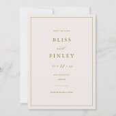BLISS Minimal Save the Date Minimal Wedding Card (Vorderseite)