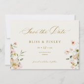 BLISS Pastel Save the Date Minimale Hochzeitkarte (Vorderseite)