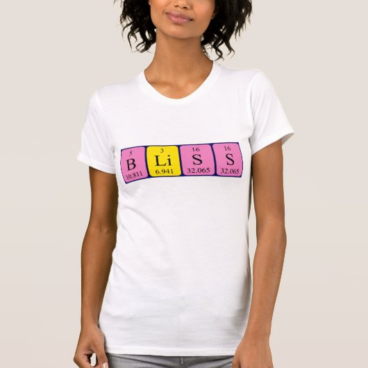 Bliss Periodisches Shirt des Tabellenwortes (Vorderseite)