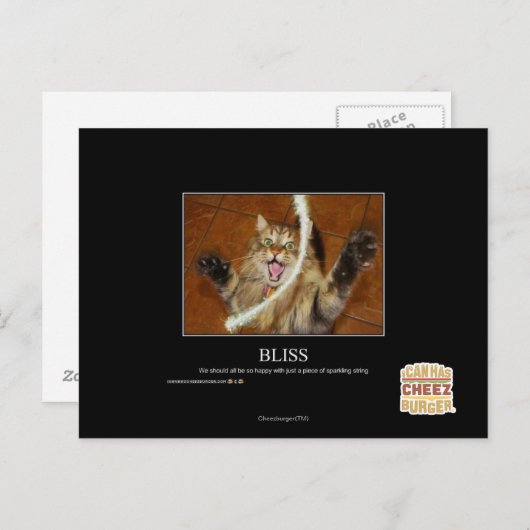 Bliss Postkarte (Vorne/Hinten)