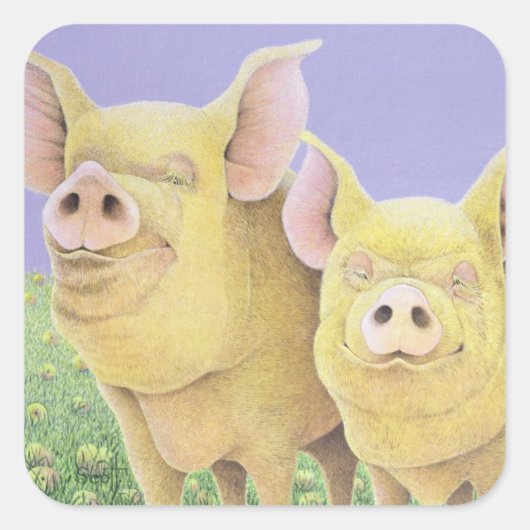 Bliss Quadratischer Aufkleber (Vorderseite)