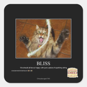 Bliss Quadratischer Aufkleber