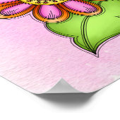 Bliss Wasserfarbe Doodle Blume Poster (Ecke)
