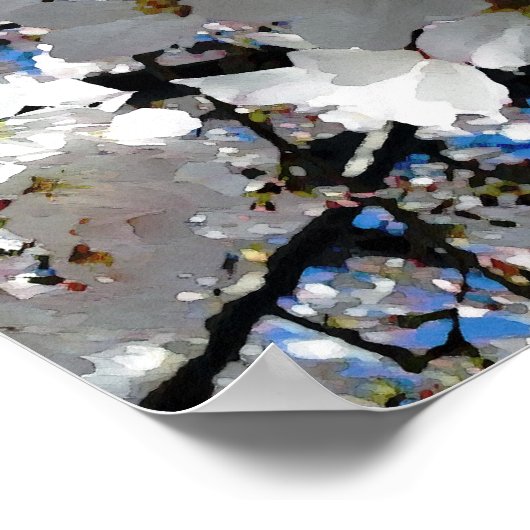 Blisses Blütenposter Poster (Ecke)